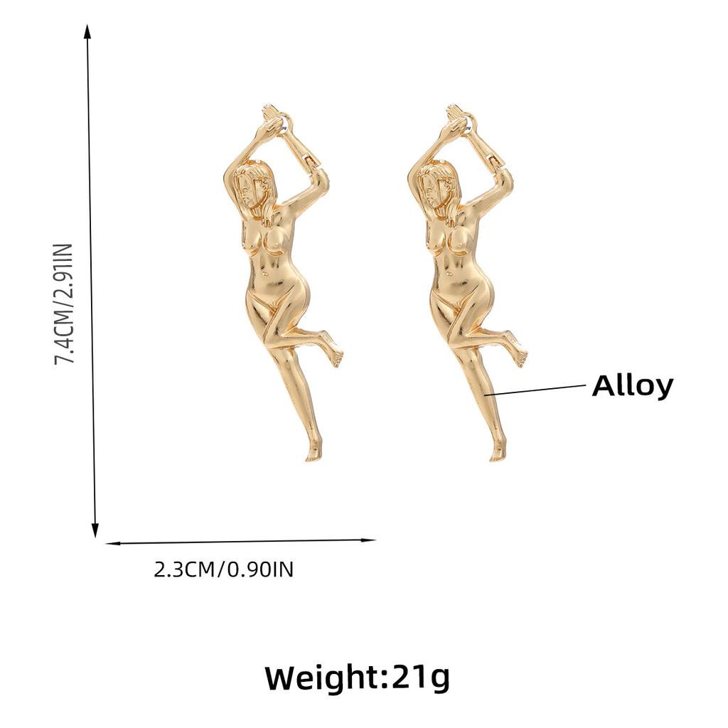 Женские панк-серьги в форме тела, серьги-гвоздики, ювелирные аксессуары