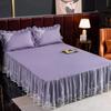 New Solid Color Bed Skirt Princess Style Lace Lace Cover Ugly Bed Apron Protective Sleeves Are Universal All Year Round
