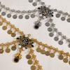 Boho Ethnic Layered Waist Chain With Coin Charm Shell Pearl Pendant Belly Dance Outfit