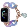 Модный роскошный браслет из смолы для Apple Watch Series 9/8/7/6/5/4/3/2/SE ремешок для часов из нержавеющей стали для IWatch Ultra 2 49 мм 41 мм 45 мм 40 44 мм 38 42 мм ремешок