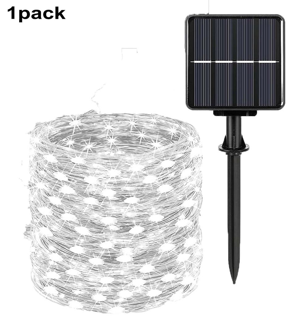 Pack of 4 Solar Fairy Lights Outdoor 400LED Fairy Lights Outdoor 8 Modes Copper Wire IP65 Warterproof for GardenPatio Yard Party