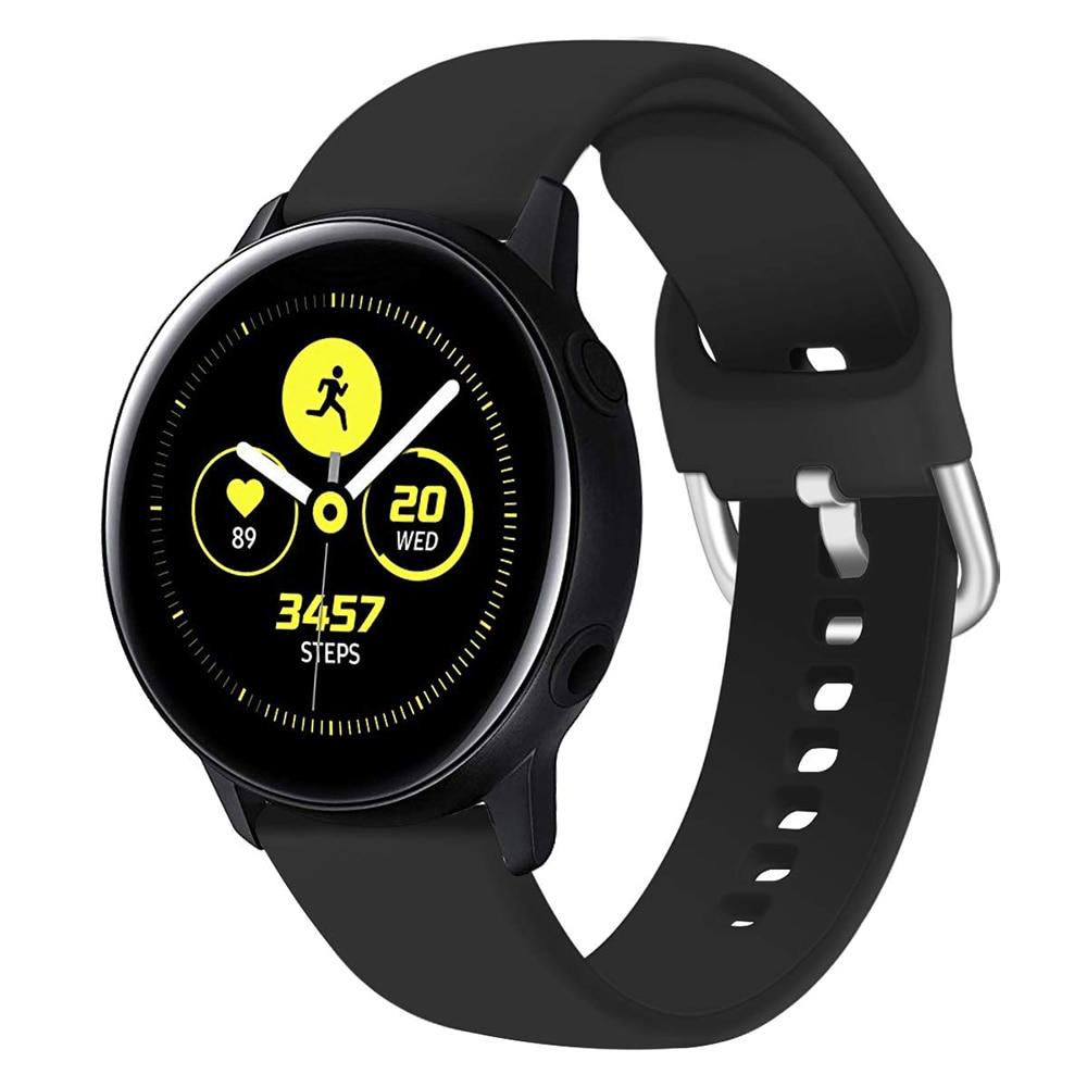 Силиконовый ремешок 20 мм 22 мм для Samsung Galaxy Watch Active 2 Watch 3 45 мм 42 мм Gear S3 ремешок для часов браслет-ремешок для Amazfit bip Huawei Watch GT 2 2e pro