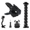 Jaws Flex Clamp Mount Gooseneck Mount For GoPro Hero 13 12 11 10 9 8 7 6 5 SJCAM Insta360 X2 X3 X4 DJI Osmo Action Cameras