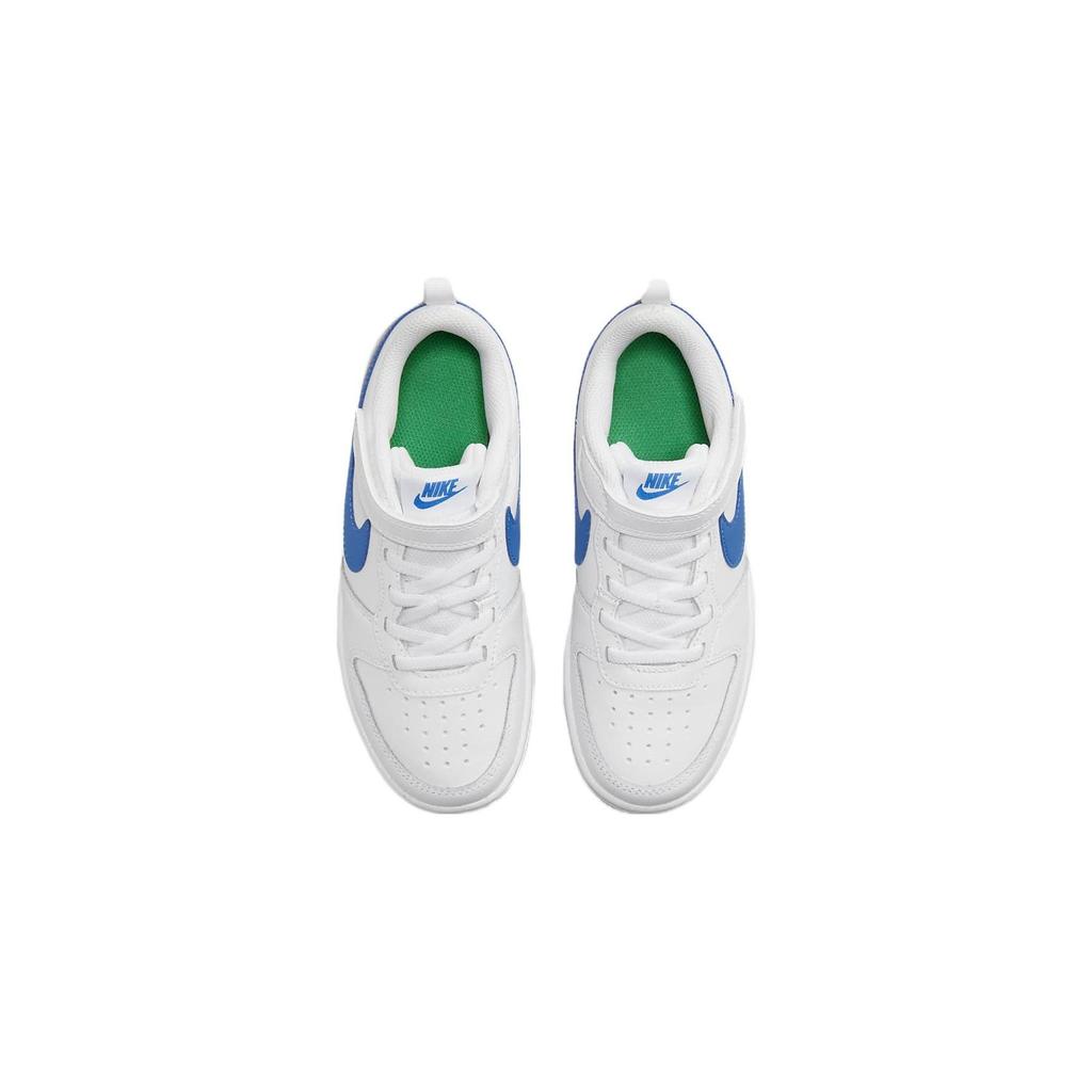Nike Court Borough Low 2 PSV White Photo Blue Детские кроссовки Pure-Platinum Stadium-Green BQ5451-123