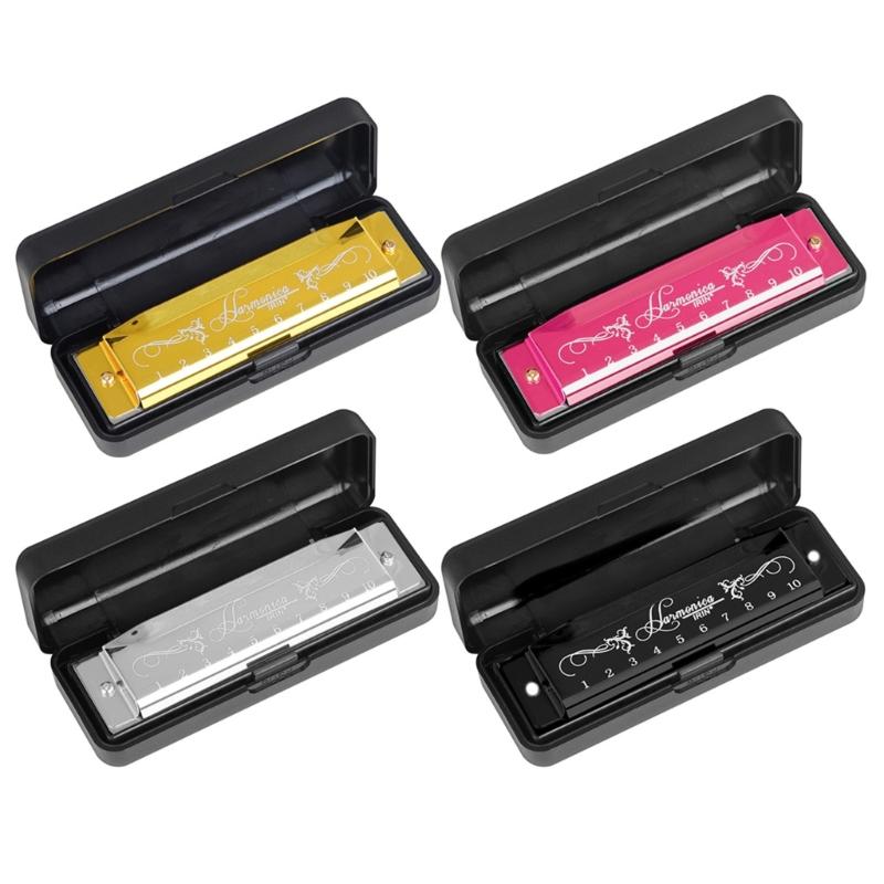 10 Holes 20 Tones Harmonica Blues Harps Diatonic Mouth Organ Harmonica Woodwind Instrument Gifts for Kids and Beginner