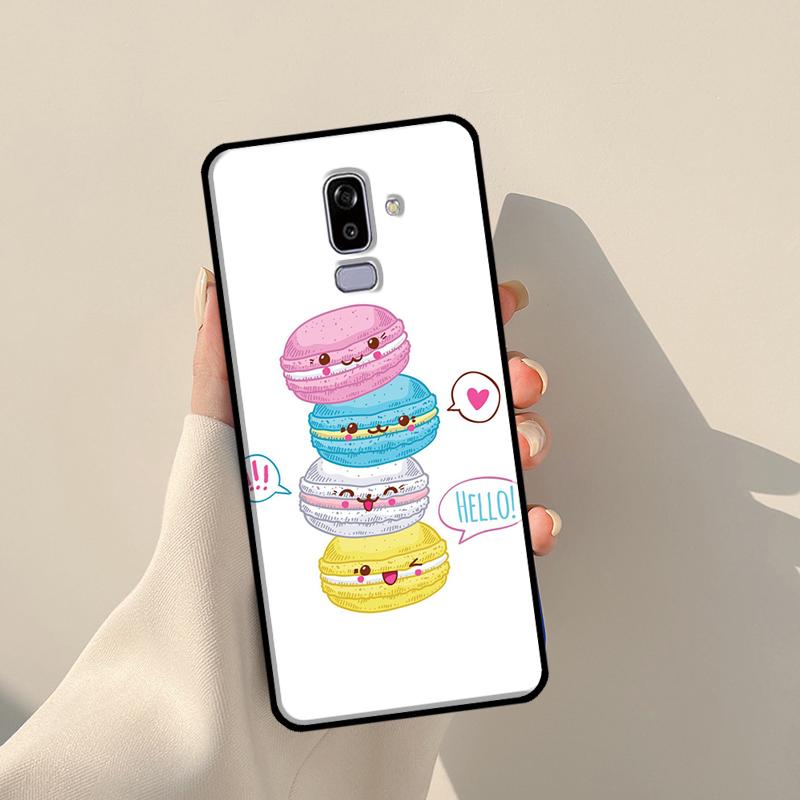 Милый чехол с макаронами для торта и десерта для Samsung Galaxy J3 J5 J7 2017 A3 A5 J1 2016 J4 J6 Plus A6 A7 A8 A9 J8 2018