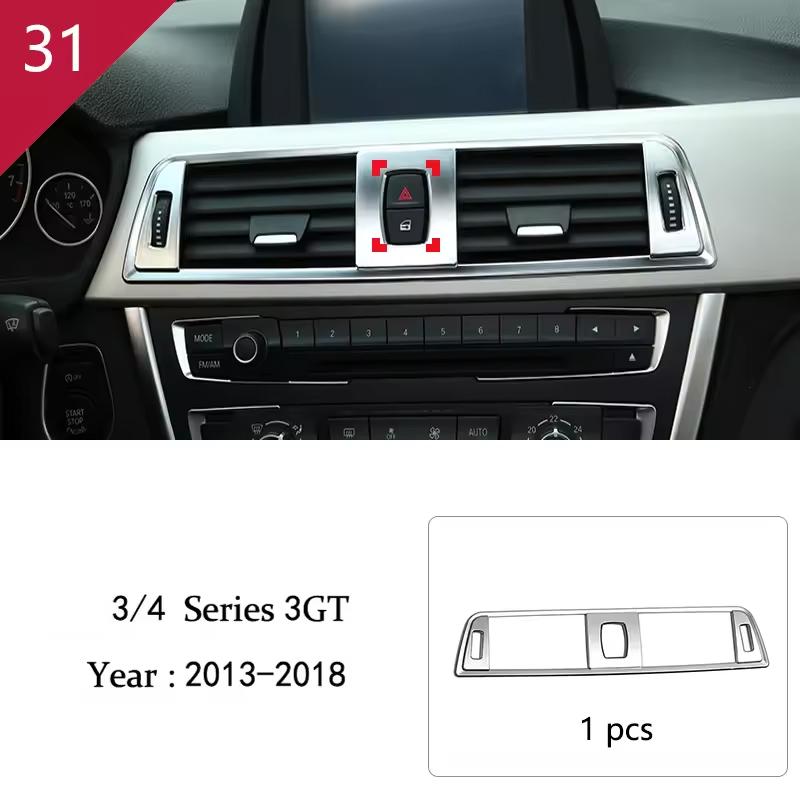 For BMW 3 4Series3GT F30 F31 F32 interior Glove Box Co-Pilot Toolbox Strips Sequin Decorative Cover Trim Car Styling Accessories