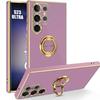 Case for Samsung Galaxy S23 Ultra - Purple - Shockproof - Rotating Stand - Soft TPU - Unisex
