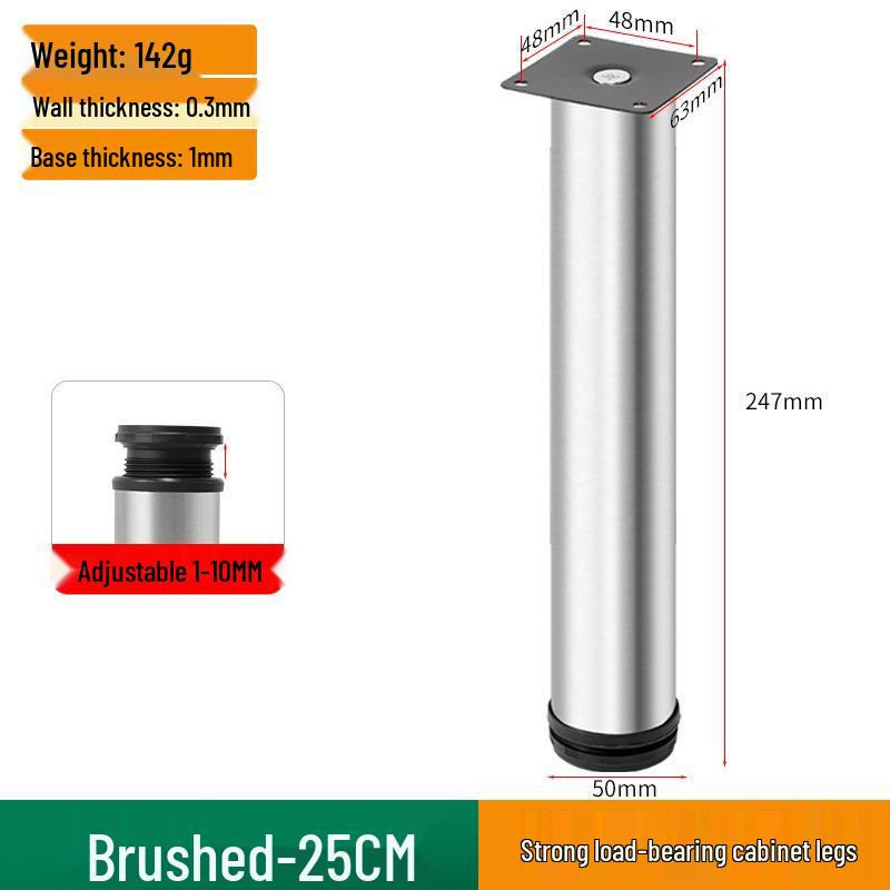 Stainless Steel Adjustable Table Leg for Furniture, Cabinets & Sofas