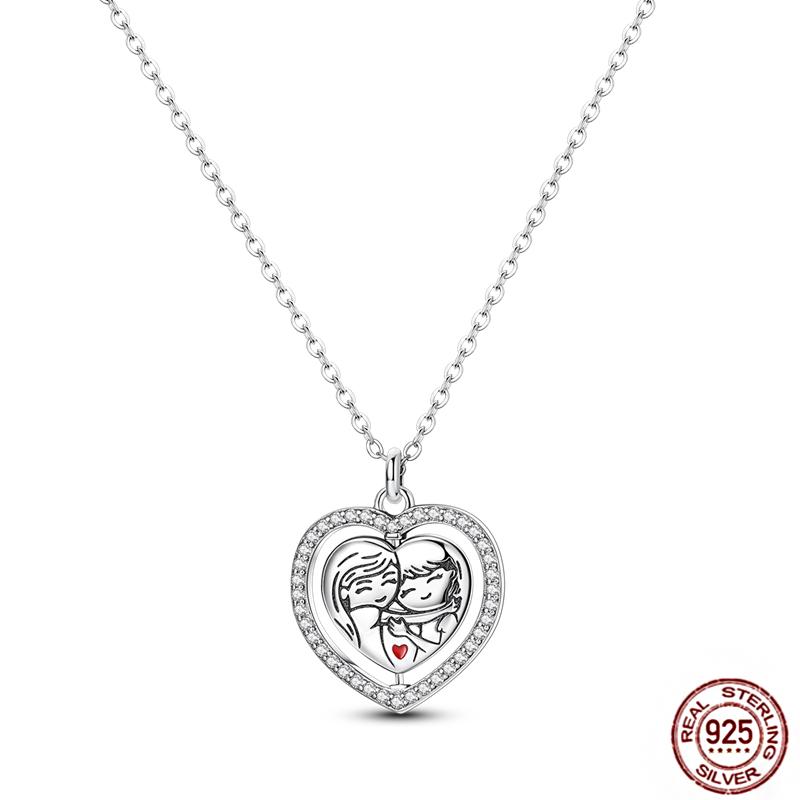 Copper Pendant Necklace Pink Heart Star Moon Firefly Plant Charm Basic Chain Necklaces Original Festival Jewelry For Women G