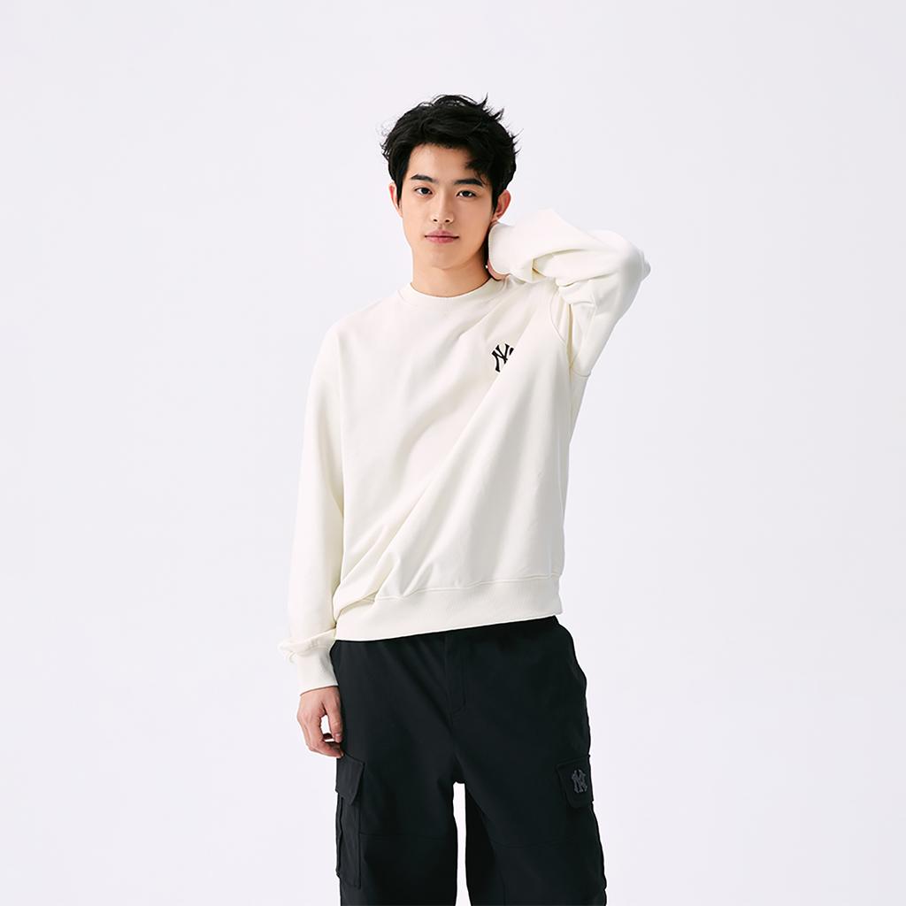MLB MONOGRAM SS25 Crew Neck Sweatshirt Unisex Standard Ivory 3AMTM0451-50CRS