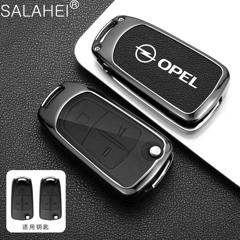 Zinc Alloy Leather Car Key Case Cover Shell Keychain For Opel Vauxhall OPC ADAM Insignia Antara Corsa J D H Kadett GT Accessory