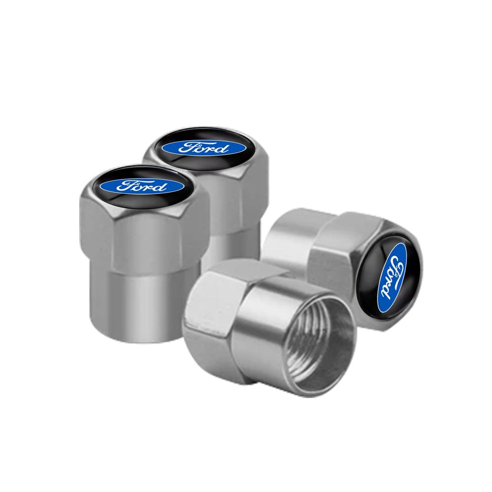 EFOS1 4PCS Metal Wheel Tire Valve Caps Stem Case For Ford Fiesta EcoSport ESCORT focus 1 focus 3 focus 2 Car Styling