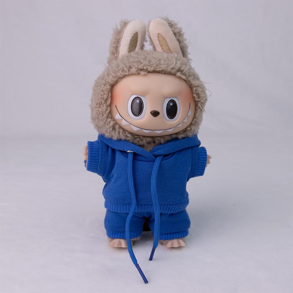 For 17cm Labubu Doll Clothes Fashion Clothes Hoodies Doll Clothes Color Match Hoodies Dolls Accessories Cute Decoration Little Cloths