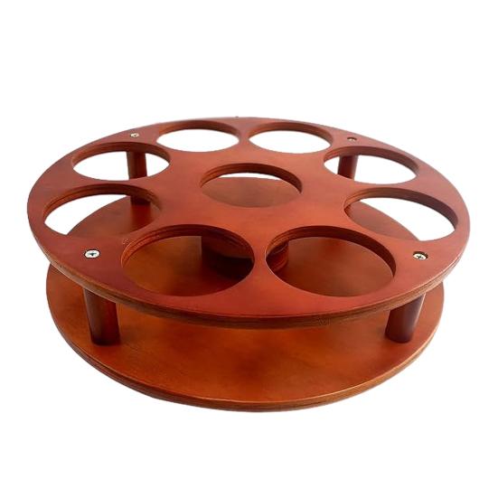 Деревянная полка для вина Органайзер для чашек Гладкий край Без заусенцев Поворотный дизайн Простая установка