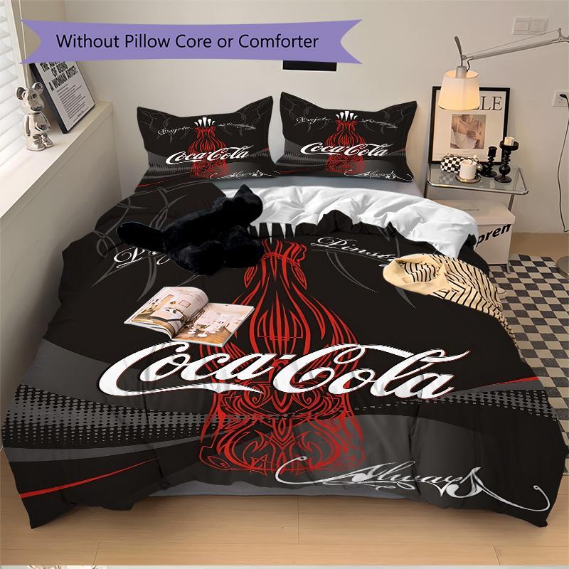 Project Cocacola Design Print 3Pcs Bedding Setduvet Cover With 2 Bedropillowcase Home Birthday Gift