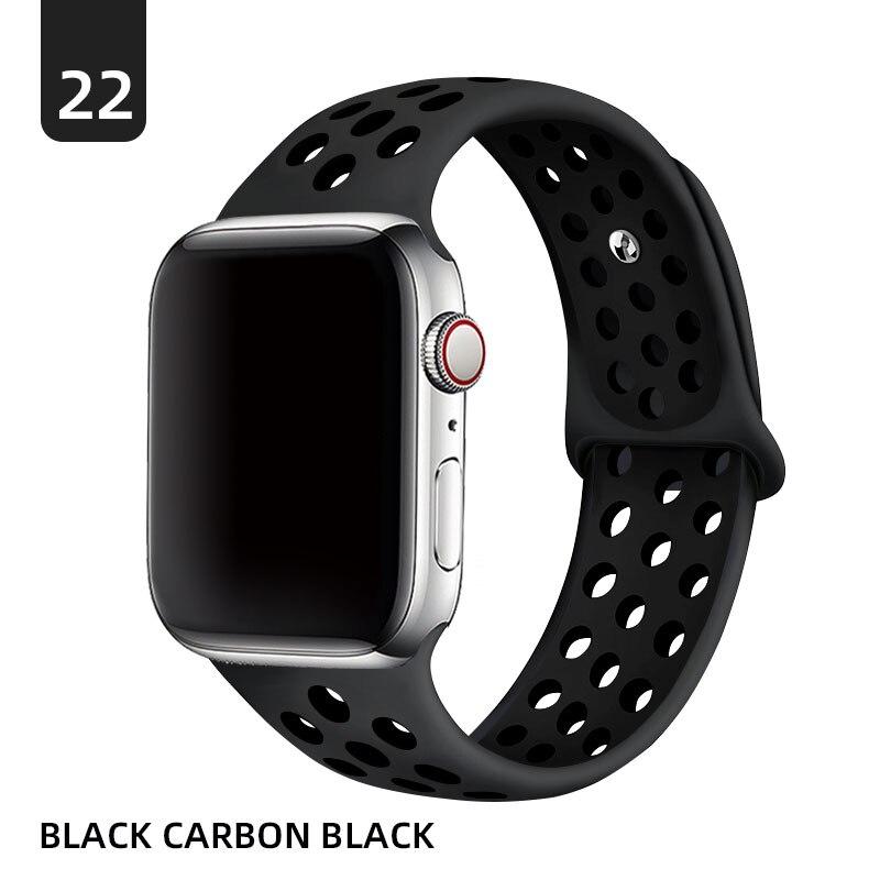 Силиконовый ремешок для Apple Watch, ремешок 40 мм, 38 мм, 42 мм, 44 мм, резиновый ремешок для часов, браслет для умных часов iWatch series 3, 4, 5, 6, 7 se, ремешок