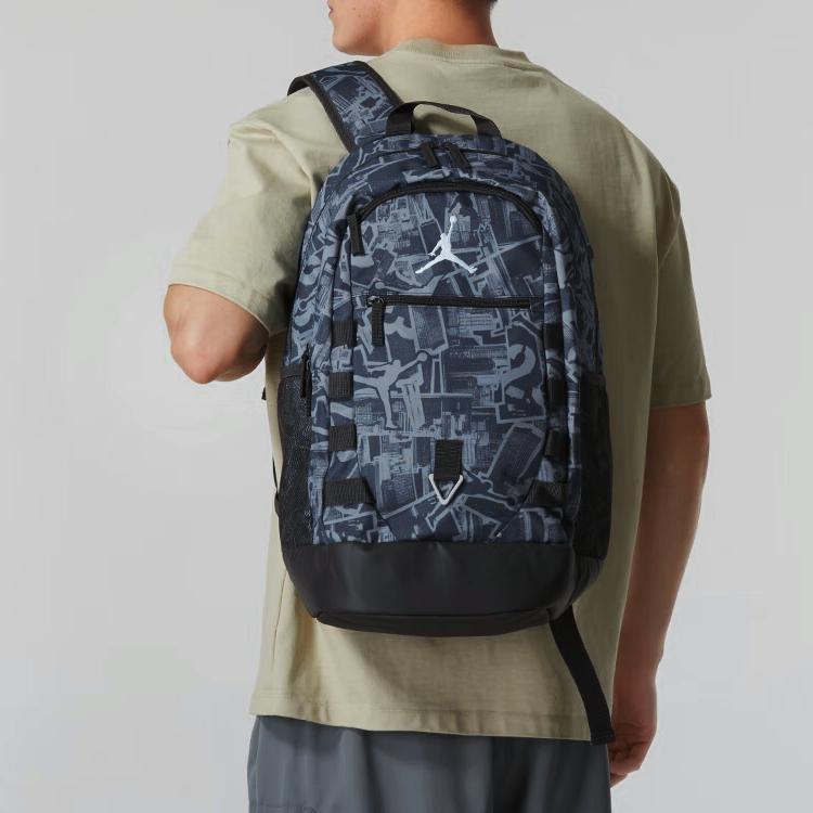 New Jordan Polyester Backpack Regular Unisex Charcoal Black JD2423003AD-001