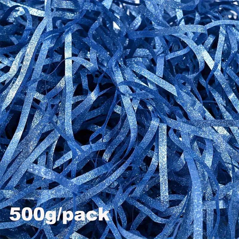 500 г/упаковка, цветная блестящая измельченная гофрированная бумага из рафии, начинка из рафии, сделай сам, свадебная вечеринка, подарочная коробка, материал для упаковки, наполнитель, крепированная бумага