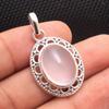 Кулон из розового кварца, серебряный кулон, кулон для рейки, кулон для исцеления кристаллами, серебряный кулон, украшения ручной работы из серебра 925 пробы