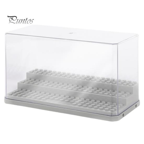 Прозрачная пластиковая штабелируемая витрина для минифигурок с несколькими полками