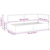 L shaped bed frame with headboard cream 90 x 190 cm fabric