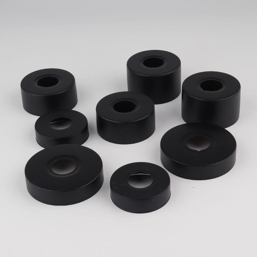 Black Faucet Decorative Cover Chrome Finish Wall Flange Cover New Trim Cover