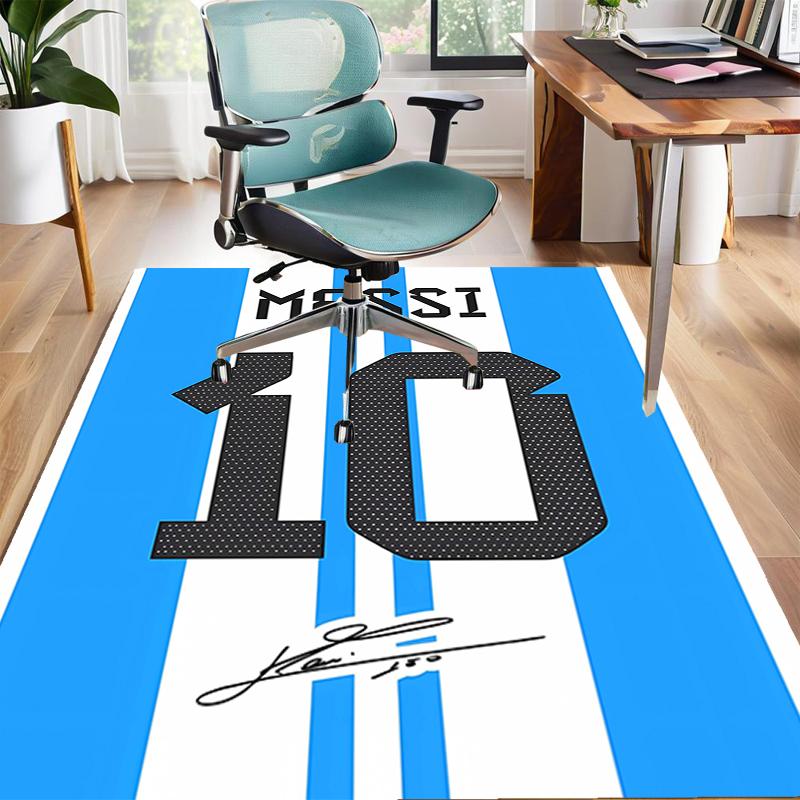 1pc Football Star Design Area Rug - Non-Slip, Soft & Cozy Floor Mat for Living Room, Bedroom, Office - Indoor/Outdoor Decorative Carpet