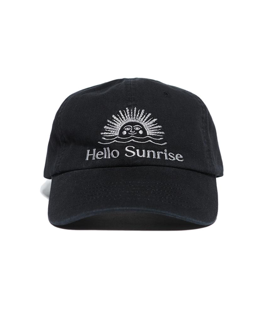 HELLO SUNRISE Стильная кепка-бейсболка с вымытым логотипом Og_Черная