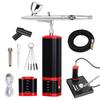 COLOR PEAK Rechargeable Airbrush Compressor Residual Power Visualization Handpiece Set Diameter 0.3mm USB Type-C Double Action with Holder Spare