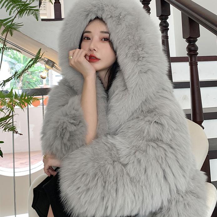 Women Fashion Winter False Fur Coat Korean Style Cotton Padded Clothes Thickened Coats