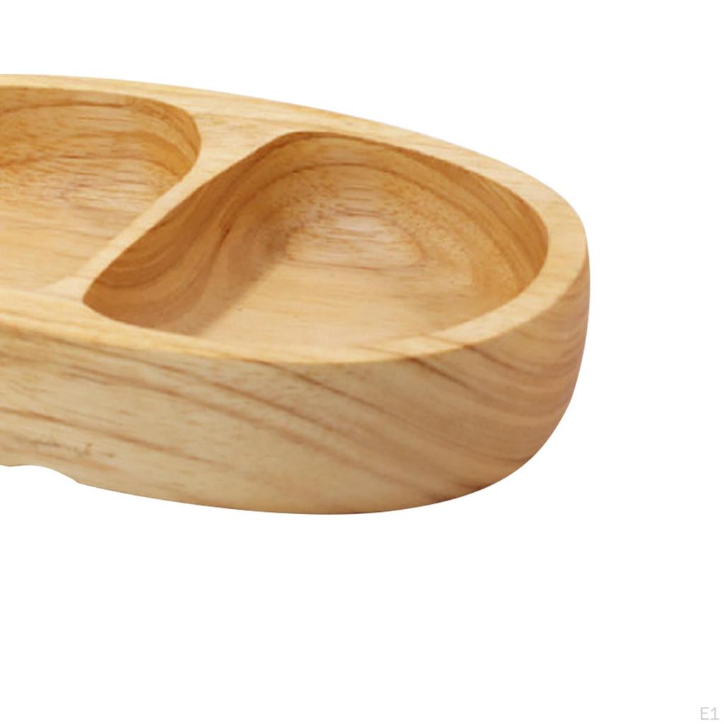 Wood Serving Tray Divided Cookie Fruit Snacks Dessert Platters Food for