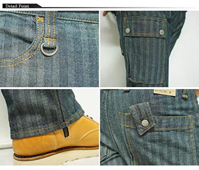 Kojima Jeans 13 унц Джинсы Карго Сделано Брюки, Япония, Мужские, RNB-1127H-Елочка-40