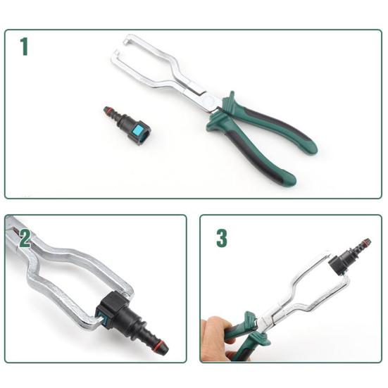 Щипцы для разъединения автомобильных электрических разъемов. Длинные щипцы для снятия свечей зажигания с нескользящей ручкой. Универсальные плоскогубцы для автомобильных топливопроводов.