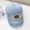 Винтажная бейсболка из выстиранного денима для детей, универсальная, с коротким козырьком, хип-хоп шляпа, нишевый дизайн, солнцезащитная кепка для мужчин