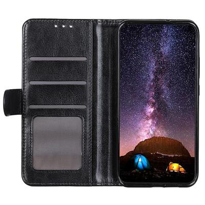 Чехол для Samsung Galaxy A36 5G из ПУ кожи с текстурой «Crazy Horse», чехол-подставка для телефона
