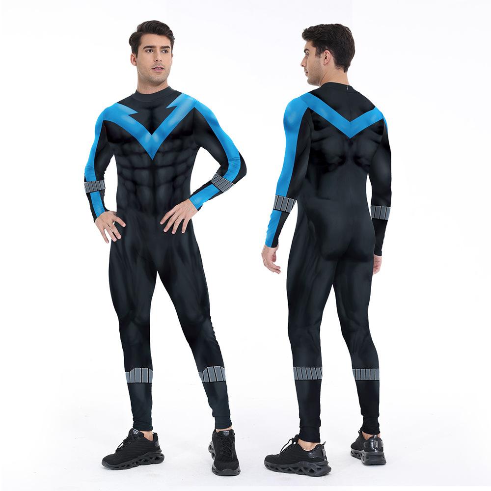 Мужской Аниме Фильм Супергерой Орел Хэллоуин Косплей Костюм Взрослый Карнавальная Ночь Герой Вечеринка Цифровая Печать Слитный Костюм Лосины