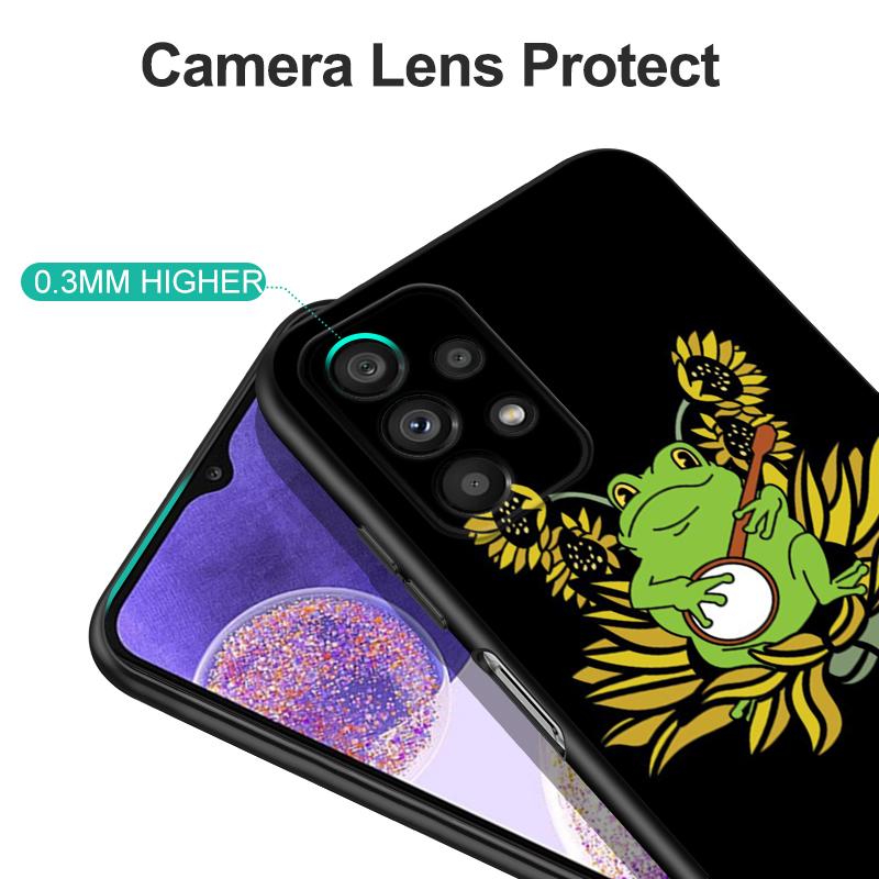 Black Tpu Case For Realme Q5 X XT X2 X3 Superzoom X50 V13 Q3i X7 PRO Ultra GT Master Edition Kawaii Frog Mushroom