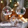 Glass Christmas Balls Transparent Small Pendant Scene Ball Christmas Ornament Christmas Decorations Adornos De Navidad Home