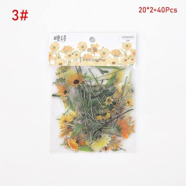 НОВЫЕ 40 шт./упак. милые наклейки с цветочным рисунком, этикетка для дневника с цветком, украшение для скрапбукинга, журнал, фотоальбом, каваи, канцелярские принадлежности