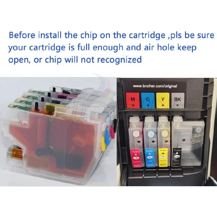 Lc401 Lc411 Lc431 LC421 XL high capacity Ink Cartridge chip For Brother J1010DW J1012DW J1170DW J1050DW J1140DW printer