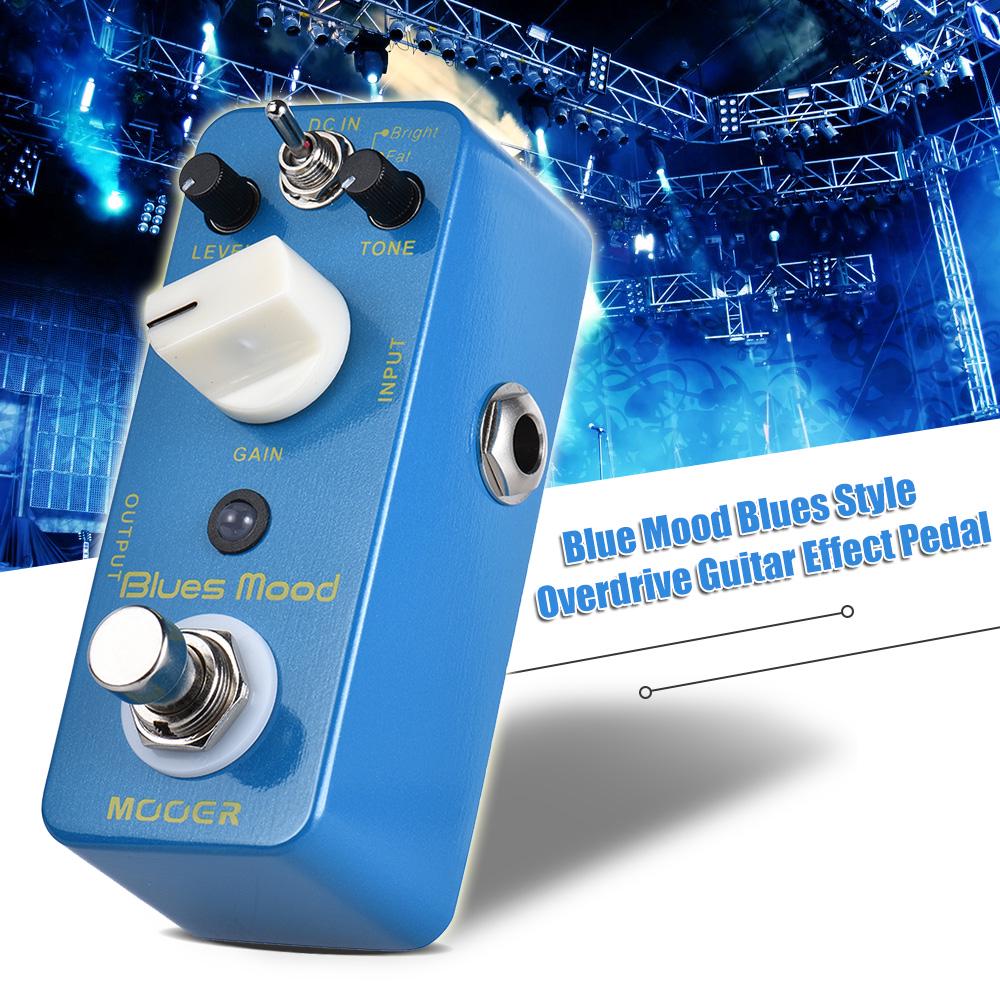 MOOER Blue Mood Blues Style Overdrive Гитарная педаль эффектов 2 режима (яркий/жирный) True Bypass Full