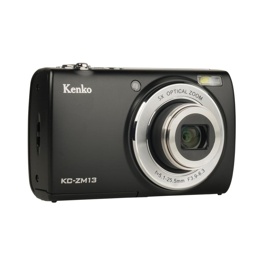 KENKO Компактная цифровая камера BK с 5-кратным оптическим зумом, сенсорная панель IPS примерно 16 дюймов, селфи-камера, компактная, черная, KC-ZM13, мегапиксели, 2,7-дюймовый монитор,