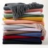 Four Seasons Available 2025 New Warm Solid Color Scarf Long, Versatile, Thickened Double Sided Shawl Imitation Cashmere Scarf For Women