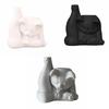 Funny Makeup Brush Holder 3D Printed Desk Storage Box Licking Paw Cat Statue  Stationery Storage