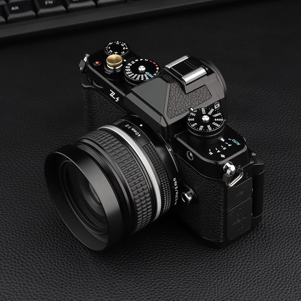 Haoge Metal Lens Hood for Nikon NIKKOR Z 40mm f/2, Z 28mm f/2.8, and Z 28mm f/2.8 (SE) Lenses, Screw-on Type, Compatible with 52mm UV Filters and 52mm