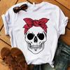 Halloween Vintage Horror Skull Graphics Female T Shirt Summer Tees Men Loose O-Neck Short Sleeves Blouses Woman Y2K Top Clothing