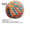 Sensory Play Ball Kids Throwing Toy, Crochet Kick Sack Bag, Hand-Knitted Rainbow Wool Ball, Wear-resistant Beach Toy Soft Durable Fitness for Outdoor