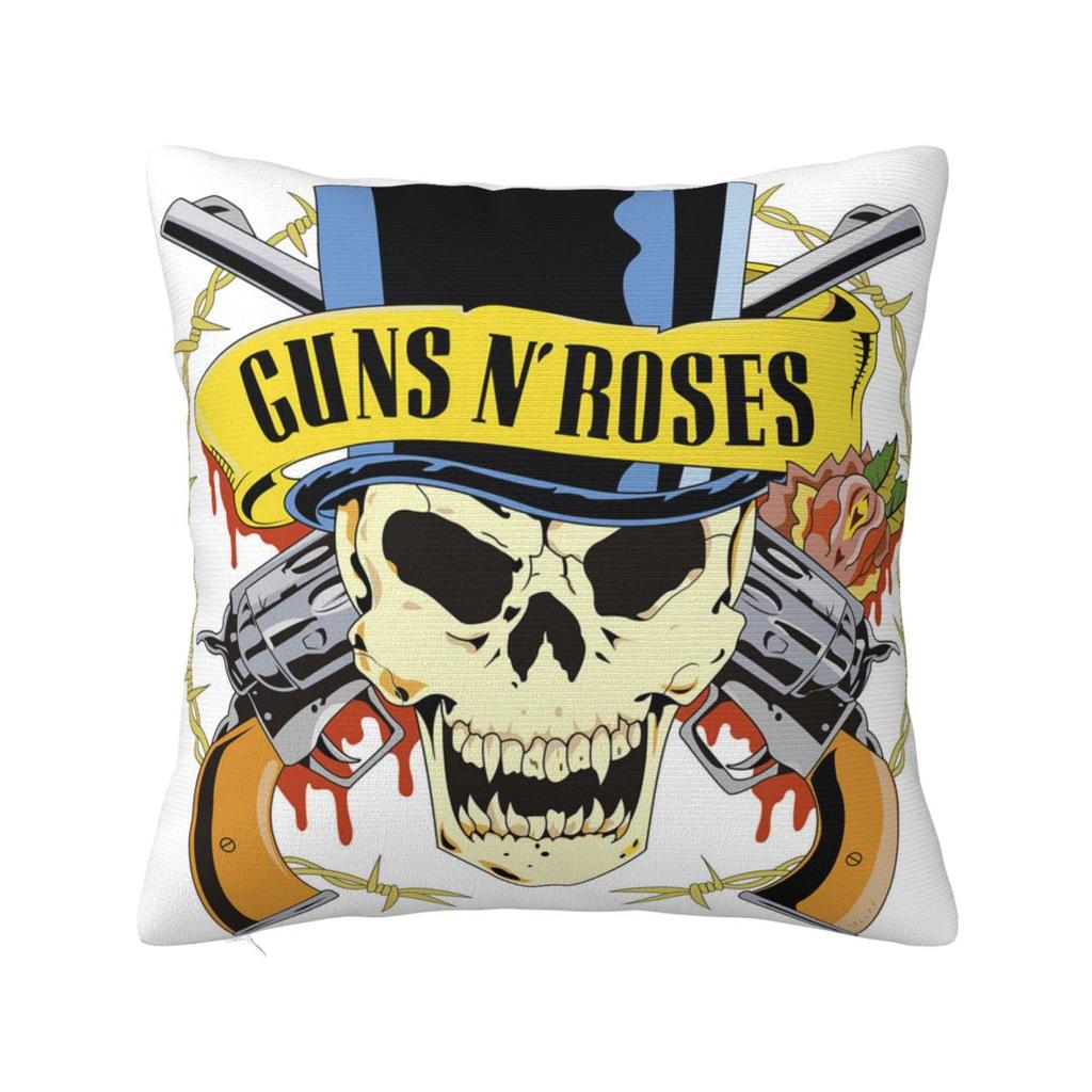 Guns N Rose Heavy Metal Steampunk Music Square Pillowcase Cushion Cover Pillow Case Throw Pillow Cover For Home Sofa Living Room