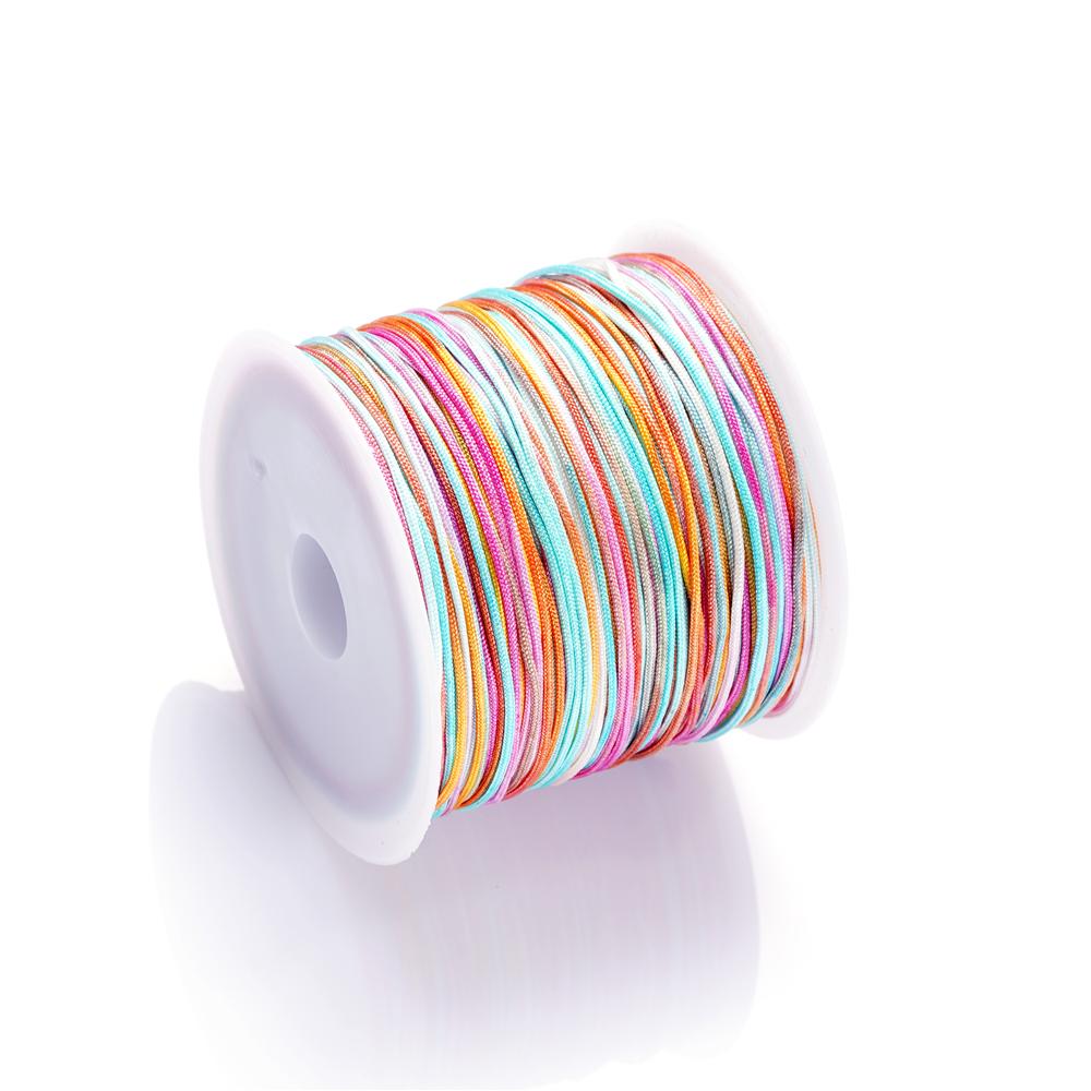 30M/Рулон 0,8 мм Нейлоновая Нить Шнур Китайский Узел Кисточки Шнур Браслет Плетеная Нить для DIY Изготовления Украшений Аксессуары Принадлежности